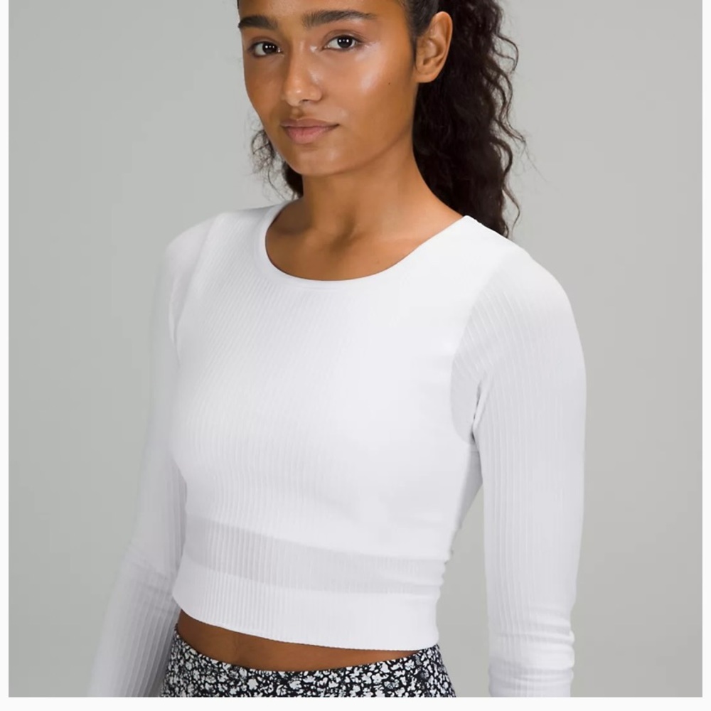 NWT Lululemon Ebb to Street Long Sleeve Shirt White Size 4